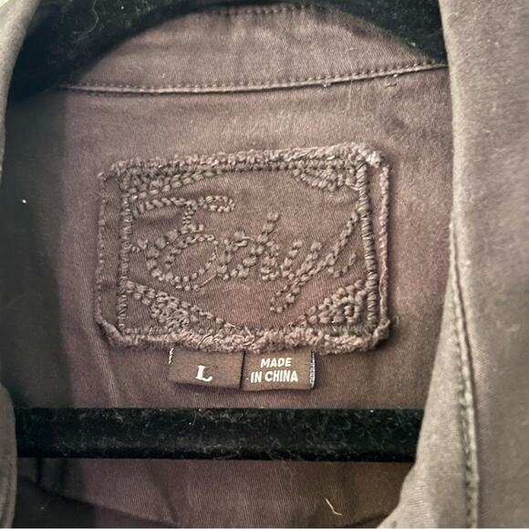 Ethyl Button Dark Gray A Line Button Vest Women’s Size L Versatile Casual Layer - Picture 3 of 6